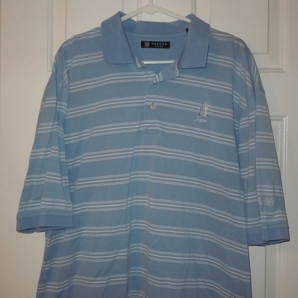 The Players Championship TPC Sawgrass Oxford Golf Polo Shirt Mens XL Blue White - Picture 3 of 10